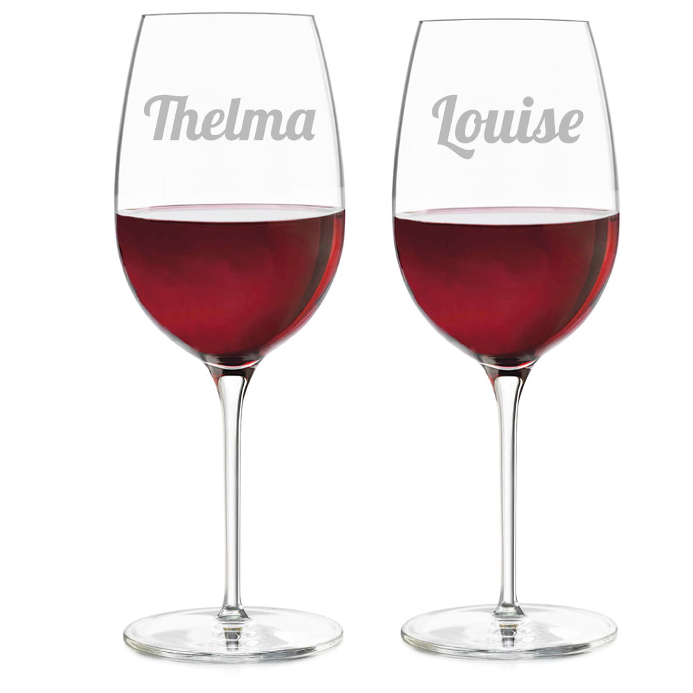 Thelma and Louise Engraved Wine Glass Gift Set