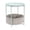 Mint Green, variant on Round Storage End Table, Nightstand for Bedroom or Living Room, Easy Assembly, with Cloth Basket, Charcoal/Heather Gray, 17.7 x 17.7 x 18.9 in | Side Table, with Cloth Basket, Storage