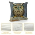 thumbnail image 4 of Brown Owl Throw Pillow Cover Reading The Book Forest Funny Bird with Glasses Cozy Square Cushion Case for Men Women Boys Girls Room Home Decor, 4 of 5