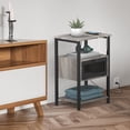 thumbnail image 5 of Nightstand with Charging Station, Bedroom Bedside Table with USB Ports and AC Outlets, Sofa Side End Table with Storage Drawer, Couch Side Table with Open Shelf for Living Room Office Dorm, 5 of 6