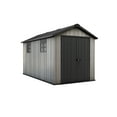 thumbnail image 4 of Keter Oakland 7.5x13 ft. Durable Resin Outdoor Storage Shed With Heavy Duty Floor and Locking Door, Grey, 4 of 4