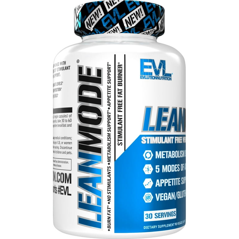Evlution Nutrition Lean Mode - Weight Loss Pill, Fat Burner Metabolism  Booster with L-Carnitine & CLA, 90ct Capsules