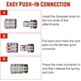 thumbnail image 4 of YAMATIC Water Hose Fittings Stainless Steel Garden Hose Quick Connect Water Hose Fittings - 3/4" Thread - Durability and Leak Free Upgrade, 4 of 6