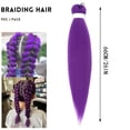 thumbnail image 4 of Purple Braiding Hair Extensions,Pre Stretched Synthetic Purple Braiding Braiding Hair Extensions For Braids, Purple Hair Extensions For Stage Party Halloween Costume ,26 Inch,1PACK, 4 of 6