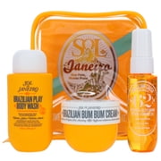 Sol de Janeiro Bum Bum Jet Set , 3 Pc 1oz Brazilian Crush Cheirosa 62 Perfume Mist, 1.5oz Brazilian Bum Bum Cream, 3oz Brazilian 4 Play Moisturizing Shower Cream-Gel
