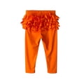 thumbnail image 2 of Rciityk Baby Girls' Ruffle Leggings Solid Color Soft Elastic Waist Stretch Slim Long Trousers for 0-8 Years, 2 of 6