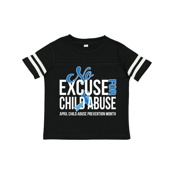 Inktastic No Excuse for Child Abuse April Child Abuse Prevention Month Boys or Girls Toddler T-Shirt