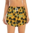 thumbnail image 2 of Fotbe Hawaii Palms Womens High Waist Running Shorts Athletic Workout Quick Dry Shorts for Women with Pockets Gym Yoga Summer Shorts-X-Large, 2 of 9