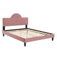 thumbnail image 3 of Modway Soleil Performance Velvet Full Bed in Dusty Rose, 3 of 10