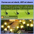 HXXF 4 Pack Solar Garden Lights, 32 LED Firefly Garden Light, New