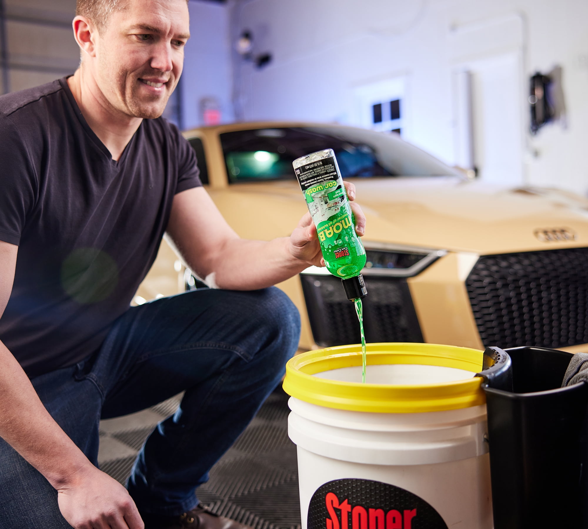 Stoner Car Care 91604-6PK Mother Of All Bubbles M.O.A.B. Scented High Foaming Car Wash For Foam Cannons, Foam Guns, or Bucket Washes, Safe on Wax and Sealant Coating, Green Apple, 16 Fl Oz, Pack of 6