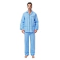thumbnail image 1 of Apparonia Conjunto de Pijamas para Hombre de Algodón con Cuello con Muesca Pijamas para Hombre de Manga Larga Ropa de Dormir para Hombre con Bolsillos y Parte Delantera Fly Estampados Redondos M, 1 of 7
