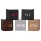 thumbnail image 3 of Black wood red letter, creative voice controlled LED wood clock, night light lazy person square wood clock, LED digital wood electronic alarm clock, 3 of 5