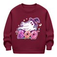 thumbnail image 6 of Likimi Toddler Child Girls Halloween Sweatshirts Hallowmas Ghost Print Crew Neck Sweatshirt For Girls Long Sleeve Autumn Winter Fashion Pullover Size 12-24 Months, 6 of 6