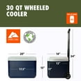thumbnail image 5 of Ozark Trail 30 Quart Capacity Hard Side Wheeled Cooler, 42-Can, Blue, 5 of 8