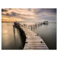 thumbnail image 2 of Carrasqueira Old Wooden Pier - Seashore Photo Canvas Art Print, 2 of 3
