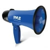 PMP21BL Battery-Operated Compact and Portable Megaphone Speaker with Siren Alarm Mode (Blue)