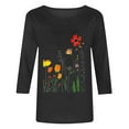 thumbnail image 4 of Young adult fashion Womens Tops Dressy Casual V Neck Flutter Sleeves Black Lace Blouses for Women Button Down Shirts for Women Plus Workout Tops for Women Short Sleeve Tess for Women Golf Orders, 4 of 4