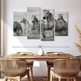 thumbnail image 3 of Elephant Stock Sprinting Camargue Horses Wall Art - Horizontal Multi Panel Canvas - Living Room Wall Decor - Animal Multi Panel - Gray And Black Decor - 68" x 42", 3 of 8