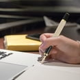 thumbnail image 2 of MOVTOTOP Frosted Iron Fountain Pen for Writing Use with Lid Design and Large Capacity 0.5mm Beige, 2 of 8