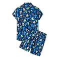 thumbnail image 2 of DDAPJ pyju Men's 2 Piece Outfits,Hawaiian Vintage Flower Shirt Set Short Sleeve Button Down Shirts Drawstring Shorts Summer Vacation Beach Sets, 2 of 3