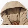 thumbnail image 6 of Winter Graphene Thermal Magnetic Cotton Clothing Men Couple Models Padded Hooded Jacket, Unisex Loose and Warm with Hood for Cold Weather,Khaki,XL, 6 of 8