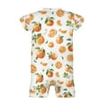 thumbnail image 5 of Baby Watercolor Oranges Newborn Infant Baby Romper Shirts Boy Girl Fresh Orange Fruit Flowers Leaves Summer Outfit Baby Clothes Short Sleeve Onesie, 5 of 6