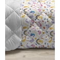 thumbnail image 3 of Underwater Down Alternative Comforter, Scandinavian Style Inspired Fish Motifs Waves Bubbles Pattern, Microfiber Quilt for All Season, 5 Sizes, White Pale Blue Peach, by Ambesonne, 3 of 3