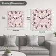 thumbnail image 5 of Farmhouse Pink Wooden Wall Clock Silent Non Ticking, Vintage Flower Leaf Botanical Plant Square Wall Clocks Battery Operated, Decor Clock for Home Office, Living Room, Kitchen, 12 Inch, 5 of 9