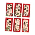thumbnail image 3 of Tachiuwa 6 Pieces Chinese Lunar New Year Red Envelopes Spring Festival Envelopes 2025 Hongbao Versatile Unique Red Pockets for Wedding, 3 of 9