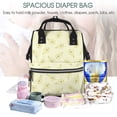 thumbnail image 5 of Pofeuu Green Pears Print Diaper Bag Backpack, Multifunction Travel Pack Maternity Baby Changing Bags, Large Capacity, Waterproof, 5 of 6