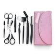 thumbnail image 2 of Kit de 8 piezas para recortar cejas, tijeras para cejas, pinzas faciales, juego de cepillos para pestañas, herramientas de maquillaje, 2 of 3