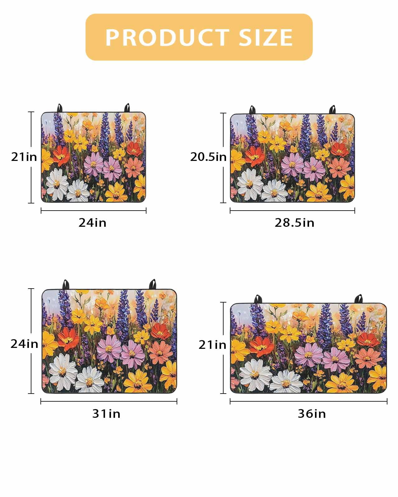 nqOlkjepod Large Induction Cooktop Protector Mat 36"x21", Colorful Flowers Stove Top Covers for Electric Stove, Modern Botanical Floral Oil Painting Stove Burner Cover Mats, Glass Top Stove Cover