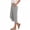 *Gray, variant on ClodeEU Women's Linen Pleated Elastic Waist Capri Pants with Pockets, Solid Color Casual Cropped Trousers Brown,Womens Plus S