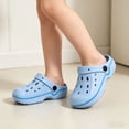 thumbnail image 6 of GPOECD Boys Clogs Kids Sandal Style Summer Garden Indoor Outdoor for Boys with Breathable Holes and Comfort Kids Slippers 6-10Y Blue,8-9 Years, 6 of 8
