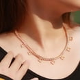 thumbnail image 2 of Romantic 585 Gold Round CZ Women Party Love Heart Charms Round Tennis Necklace, 2 of 8