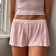 thumbnail image 6 of MIXUE Shorts For Women Summer Solid Color Pajama Low Waist Striped Cute Floral Pj Bottoms Comfy Sleep Womens Shorts Holiday Wear,Pink,M, 6 of 6