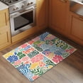 thumbnail image 2 of Abstract Spring Flower Front Door Rugs 2x3 ft Retro Colorful Simple Print Small Rug for Entryway Non Slip Washable Bathroom Door Mat Absorbent Floor Mat for Indoor Entrance, 2 of 9