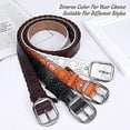 thumbnail image 4 of Women's Leather Belt with Hollow Flowers for Jeans and Pants, 4 of 4
