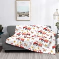 thumbnail image 3 of Salouo Tractor With Farm Animals Print Throw Blanket Gifts for Women Men Soft Flannel Blanket for Home Living Room Decor Bedroom Blanket Gifts for Mom Dad -50"x40", 3 of 7