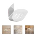 thumbnail image 4 of Soporte de jabón sin aliento de acero inoxidable para la bandeja de jabón montada en la pared del fregadero para el plato de jabón sin golpes de ducha para la organización del baño, 4 of 4