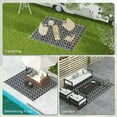 thumbnail image 3 of Barara King Rug,Non Slip Rugs,Indoor Door Mat,Reversible Outdoor Rug Carpet RV Camping Rugs with Carry Bag, 8' x 10', Black & White Clover, 3 of 11