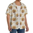 thumbnail image 2 of Rateoe Labrador Retriever Dog Pattern Men's Short Sleeve Classic Shirt, Casual Short-Sleeved Shirt, Lightweight Summer Shirt, Cuban Collar Shirt,Button-Front Shirt-3X-Large, 2 of 5
