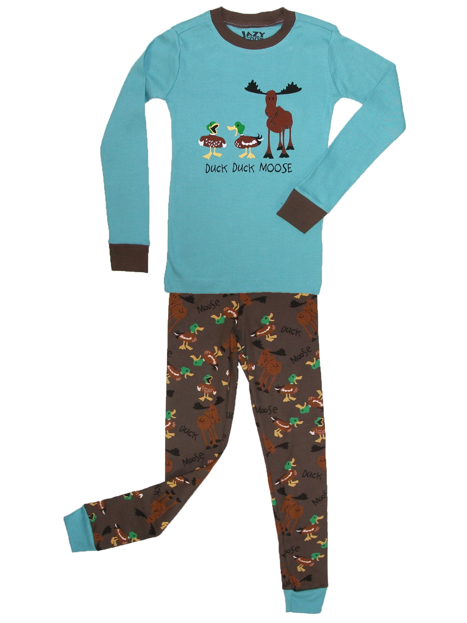 Lazy One Boys' Toddler Duck Duck Moose Pajamas