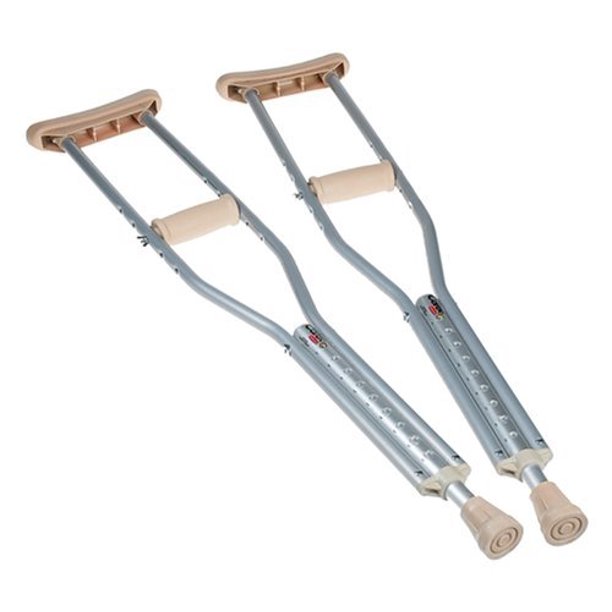Carex Pushbutton Aluminum Crutches Youth Pair