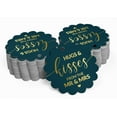 thumbnail image 2 of Inkdotpot 100 Pack Real Gold Foil Paper Tags Hugs & Kisses From The Wedding Favor Hang Tags, 2 of 6
