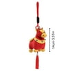 thumbnail image 3 of Horse Plush Ornament with Tassel Mascot 2026 Chinese Year of Horse Present for Home Office Store Restaurant Hanging Decoration (A), 3 of 5