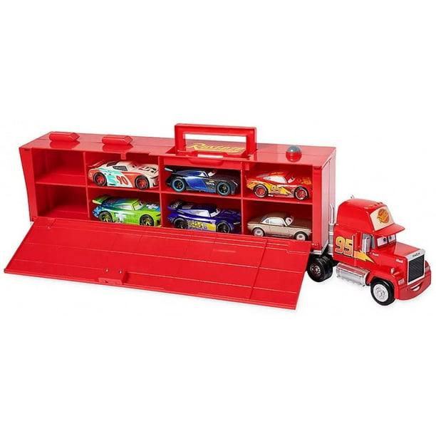 Disney Pixar Cars Cars 3 Mack Friction Motor Hauler Six Die Cast Car Set Walmart Com