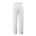 thumbnail image 3 of Summer Pants for Women Designer Wide Leg Pants for Women Lady Drawstring Pant Large Yoga on Dress Trouser Pant Womens Dress Leggings Work Tall Lightweight Stretch Size 4 Elastic White 3XL, 3 of 3