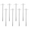 thumbnail image 1 of estacas de acero para tienda de campaña, clavijas largas y duraderas con soporte de plástico para acampar, 1 of 5